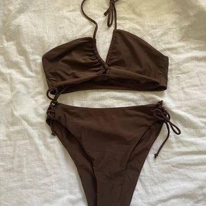BRAND NEW Brown high waisted bikini